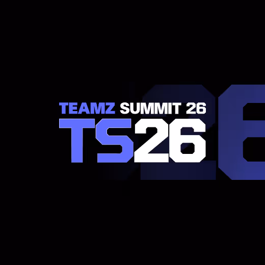 黒背景に青と白の文字で「TEAMZ SUMMIT 26 TS26」と表示されたロゴ。